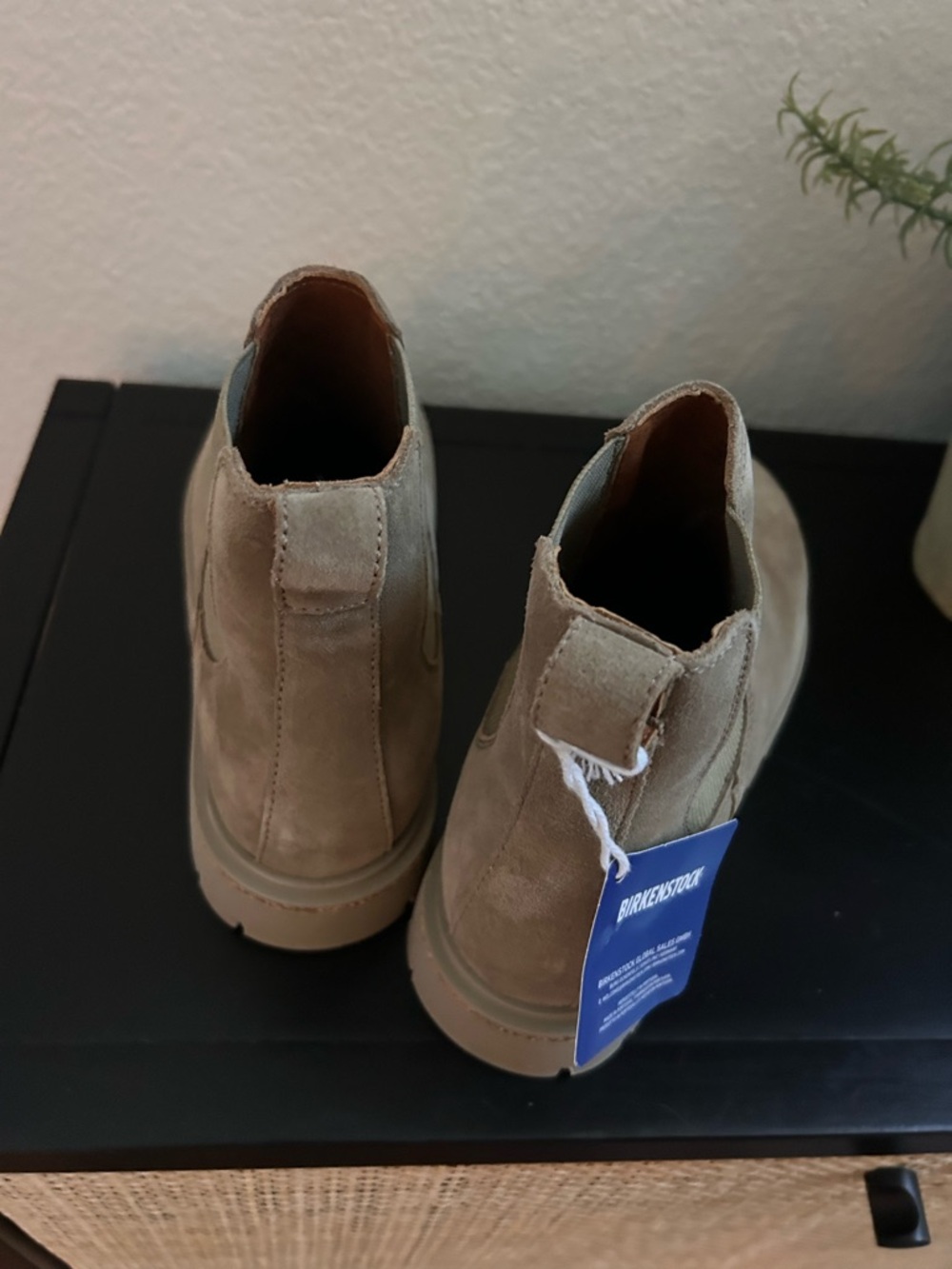 New Birkenstock Highwood Leather Chelsea Boots Taupe - Picture 4 of 7